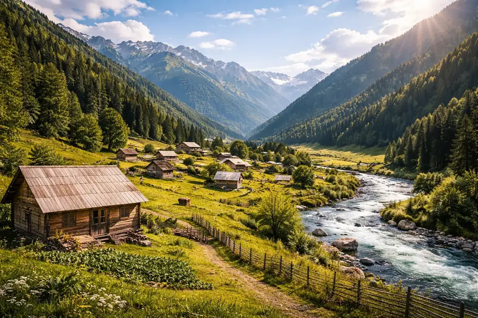 Высокогорное село Псху